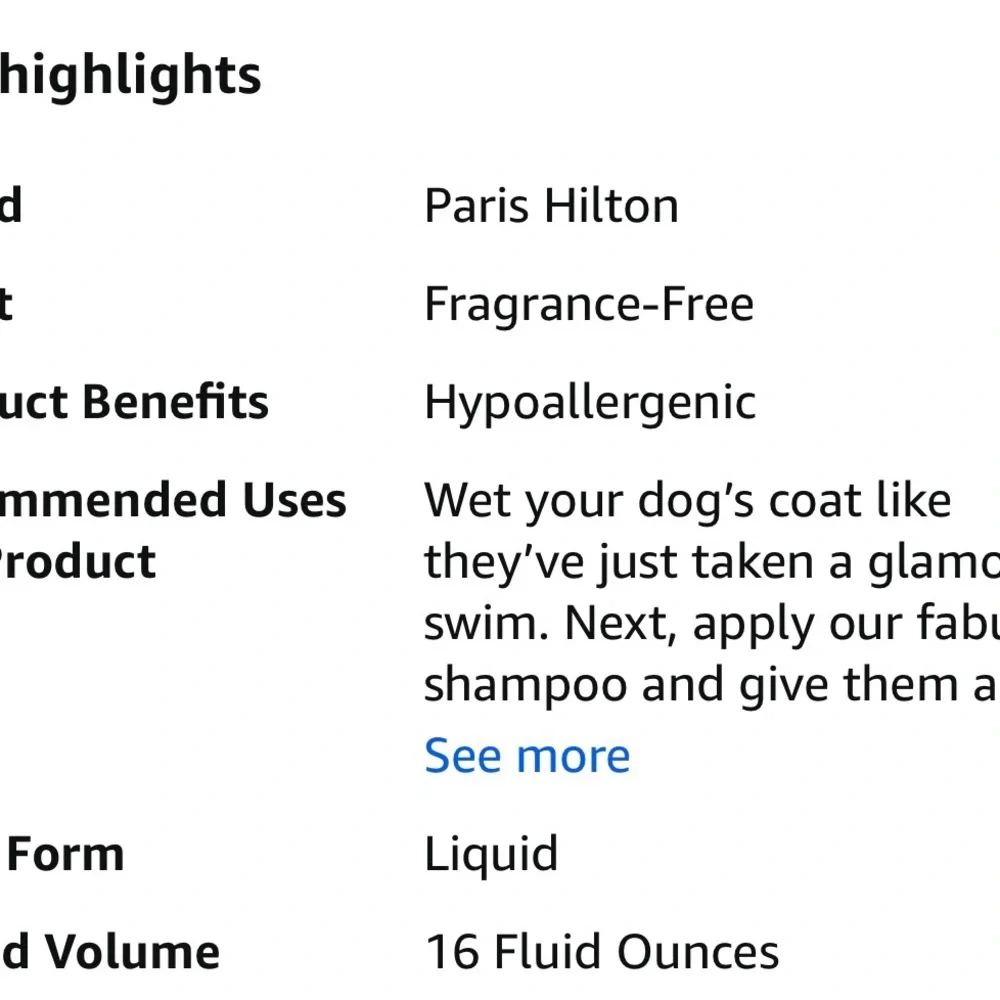 Paris Hilton (2) Iconic Pet Dog & Pup Shampoo - Soothe & Fragrance Free, NEW